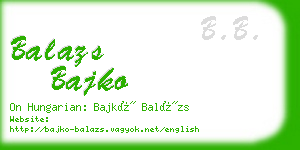 balazs bajko business card